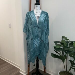 Teal Patterned Kimono